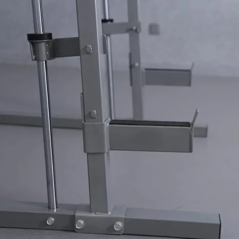 G FASHION STYLE Smith Machine with Linear Bearings and 7° Angle Barbell Silver Gray