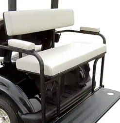 3G 2-in-1 Combo Seat Kit & Golf Bag Carrier for EZGO RXV Golf Carts 2008+ White