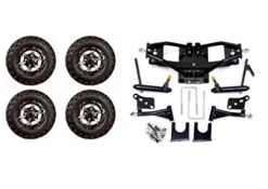 3G Lift Kit Combo with 10″ Flash Wheels and Tires for Club Car DS Golf Carts 2004+