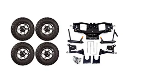 3G Lift Kit Combo with 12″ Flash Wheels for Club Car DS Golf Carts – 2004+