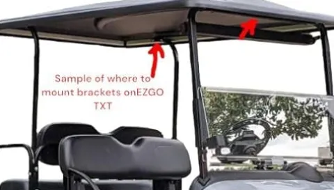 3G Universal 80″ Graphite Extended Roof Kit for EZGO TXT Golf Carts