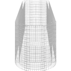 Gabion Raised Bed Galvanized Iron 157.5″x39.4″x39.4″ for Outdoor Plants White Black Other