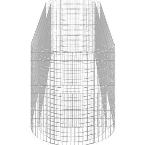 Gabion Raised Bed Galvanized Iron 157.5″x39.4″x39.4″ for Outdoor Plants White Black Other