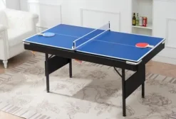 Gao Bao Long 5.5-Foot 3-in-1 Portable Folding Pool Table Blue