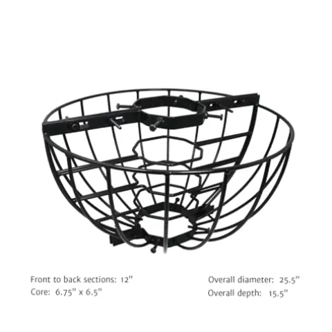 Garden Artisans 25 in Lamppost Hayrack with Molded Coco Liner – 2 Pack Black Brown