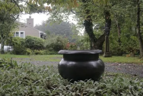 Garden Artisans ‘Arzu’ Brass Urn Planter 24 Inch Diameter Brass Bronze Finish