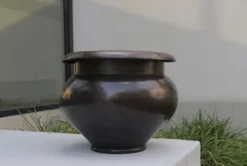 Garden Artisans ‘Arzu’ Brass Urn Planter 24 Inch Diameter Brass Bronze Finish