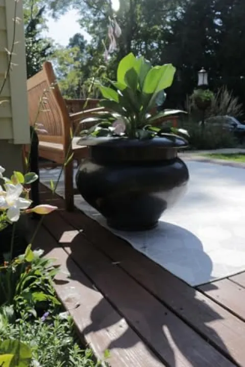 Garden Artisans ‘Arzu’ Brass Urn Planter 24 Inch Diameter Brass Bronze Finish