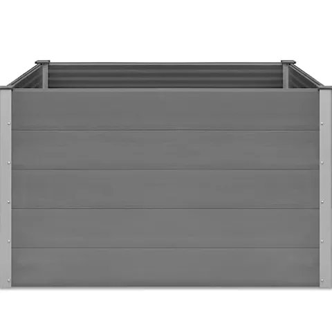 Garden Raised Bed WPC 59.1″x39.4″x35.8″ Gray Self-Watering Flower Pot – White, Black, and Other