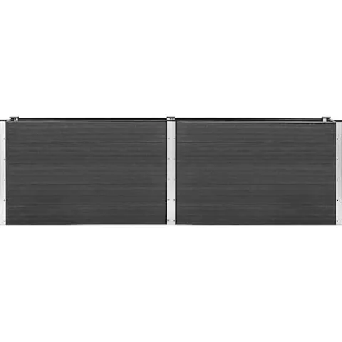 Garden Raised Bed WPC 78.7″x39.4″x35.8″ Gray & Self-Watering Ceramic Flower Pot White/Black/Other