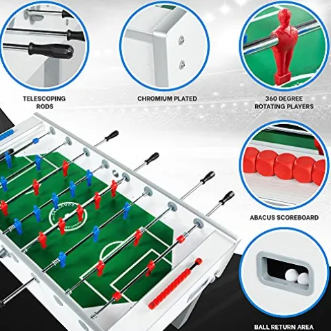 Garlando G-500 Foosball Table Weatherproof Indoor & Outdoor White