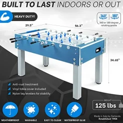 Garlando G-500 Foosball/Soccer Game Table Blue
