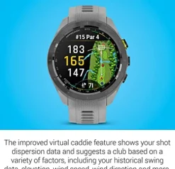 Garmin Approach S70 Golf GPS Watch Gray 42mm AMOLED Display
