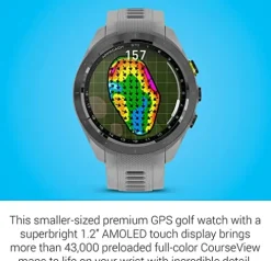 Garmin Approach S70 Golf GPS Watch Gray 42mm AMOLED Display