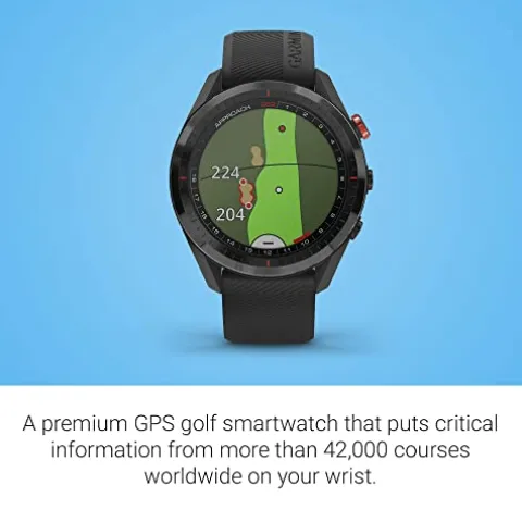 Garmin Approach S62 Golf GPS Watch Bundle Black