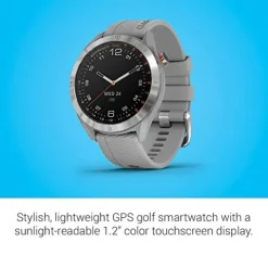 Garmin Approach S40 GPS Golf Smartwatch Stainless Steel with Powder Gray Band