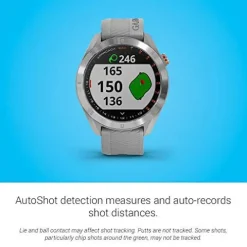 Garmin Approach S40 GPS Golf Smartwatch Stainless Steel with Powder Gray Band