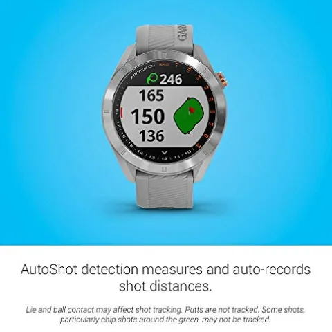 Garmin Approach S40 GPS Golf Smartwatch Stainless Steel with Powder Gray Band