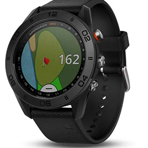 Garmin Approach S60 Premium GPS Golf Watch Black with Silicone Band