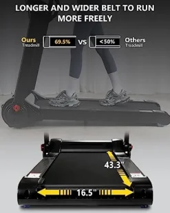 GARVEE 4.0 HP Folding Treadmill Black