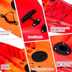 Garvee Fishing Kayaks 9.38FT Sit on Top Kayak for Adults with Paddle Sunset