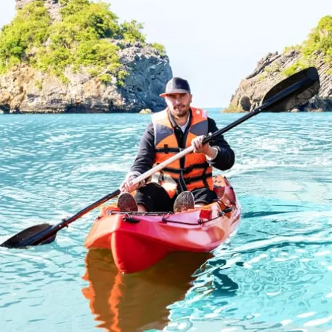 Garvee Fishing Kayaks 9.38FT Sit on Top Kayak for Adults with Paddle Sunset