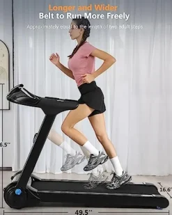 GARVEE Folding Treadmill 4.0 HP Black