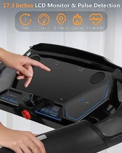 GARVEE Folding Treadmill 4.0 HP Black