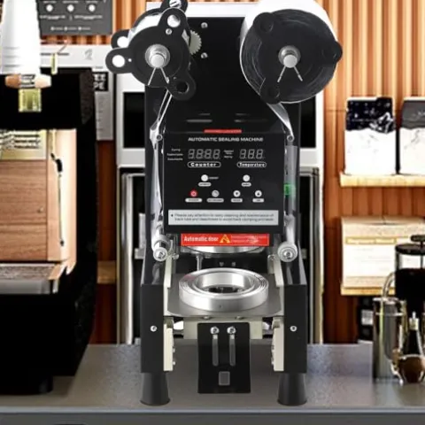GarveeHome Fully Automatic Efficient Machine for Boba and Coffee Black