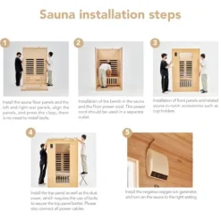 GarveeLife 2024 Upgrade 2 Person Infrared Sauna Wood
