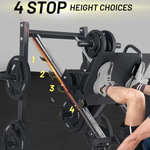 GarveeLife Adjustable Leg Press Machine Black