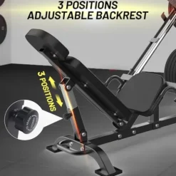 GarveeLife Adjustable Leg Press Machine Black