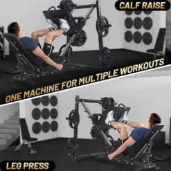 GarveeLife Adjustable Leg Press Machine Black