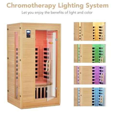 GarveeLife Infrared Sauna 1-2 Person Low EMF Wooden