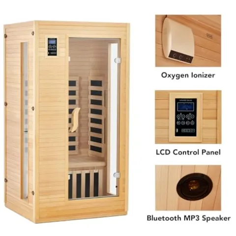 GarveeLife Infrared Sauna 1-2 Person Low EMF Wooden