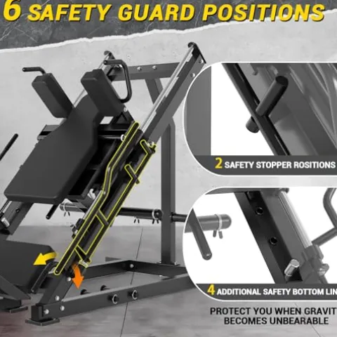 GarveeLife Leg Press Hack Squat Machine Combo Black