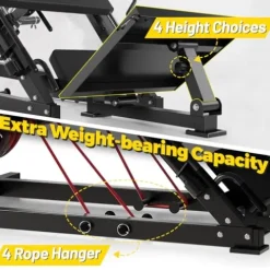 GarveeLife Leg Press Hack Squat Machine Combo Black