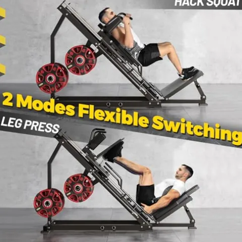 GarveeLife Leg Press Hack Squat Machine Combo Black