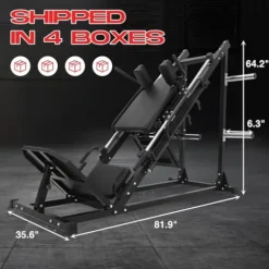GarveeLife Leg Press Hack Squat Machine Adjustable 2-in-1 Black