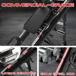 GarveeLife Leg Press Hack Squat Machine Adjustable 2-in-1 Black