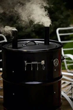 Gateway 55 Gallon Drum Smoker Silver