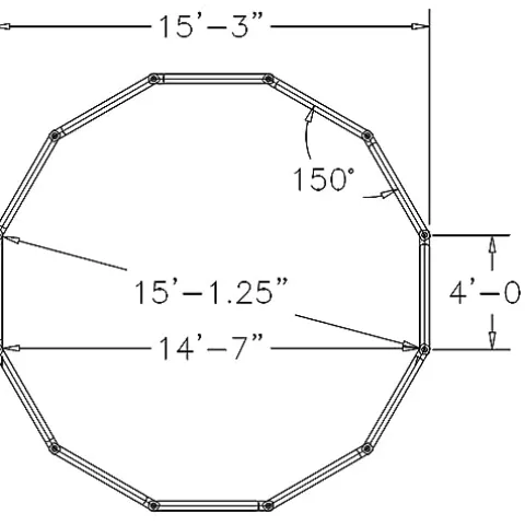 Generic 15′ Diameter Portable GaGa Ball Pit with Steel Spikes Black