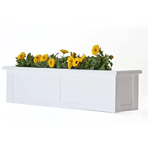 Generic 48 Inch XL Hampton Cleat Mount Window Box White