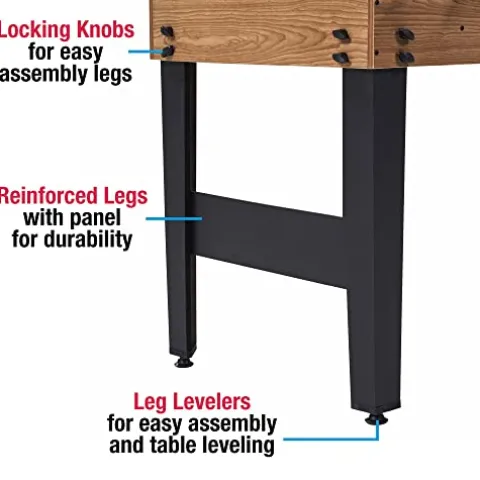 Generic 48″ Indoor Combo Game Table 3 in 1 Brown
