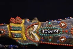 Generic 17″ Tibetan Temple Meteorite Mosaic Gem Dzi Beads Sword Amulet