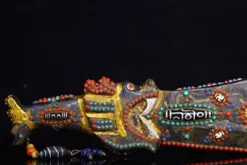 Generic 17″ Tibetan Temple Meteorite Mosaic Gem Dzi Beads Sword Amulet