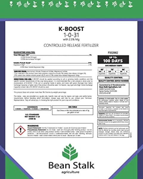 Generic Bean Stalk K-Boost Controlled Release Fertilizer 50 lb Pail