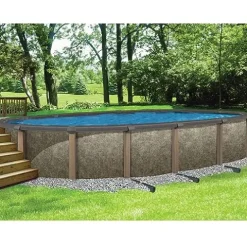 Generic Bluewave Riviera 15’X30′ Oval 54″ Deep Steel Wall Hybrid Above Ground Pool Standard