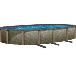Generic Bluewave Riviera 15’X30′ Oval 54″ Deep Steel Wall Hybrid Above Ground Pool Standard