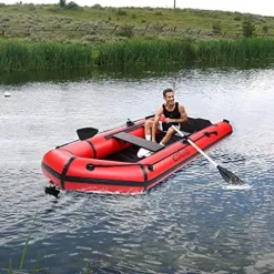 Generic Camping Survivals PVC Water Adult Assault Boat Red And Black